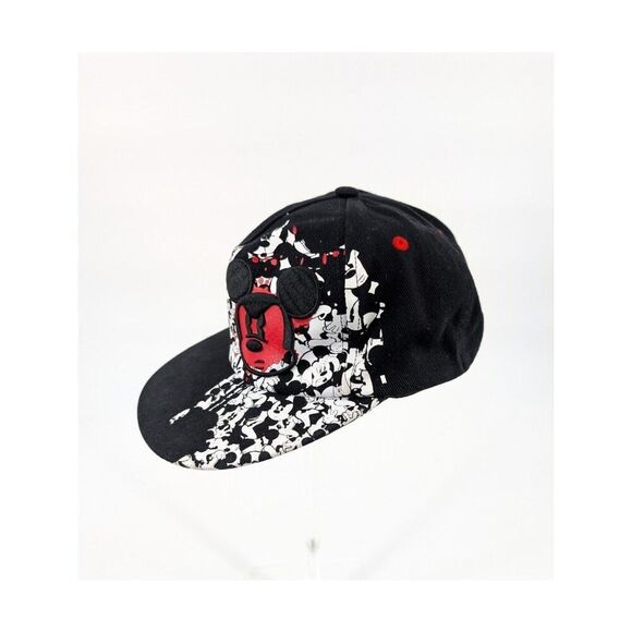 Disney Parks Angry Mickey Mouse Hat Youth Black Graffiti Streetwear - Picture 1 of 11